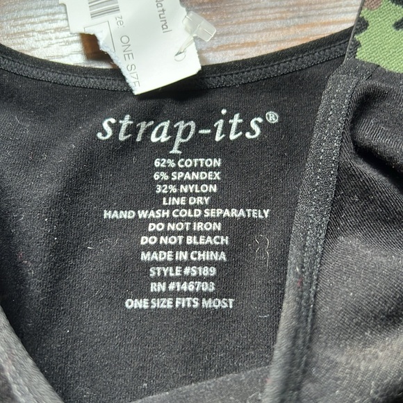 NWT “strap-its” black one size fits most tank top. - Picture 6 of 6